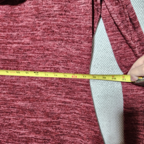 Doublj Plus Size 2X Heathered Rose Color Cowl Neck Midi Dress Stretchy - Picture 5 of 8